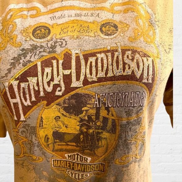 Harley Davidson Made in the USA 100% Cotton Elbow Sleeve T, Size Small - Picture 2 of 8